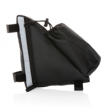 Лого трейд бизнес-подарки фото: Сумка на раму велосипеда из полиуретана повышенной видимости с держателем для бутылки